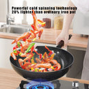 Axyaa 32cm Traditional Iron Wok Pan Non-stick High Quality Frying Cookware