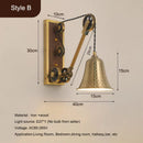 Axyaa Industrial Pulley Wall Lamp - Retro Style Adjustable Iron Sconce for Bar, Bedroom