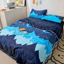 Axyaa Summer Quilts: Princess Style Floral Cartoon Bedspread, Washable Single Queen Comforter