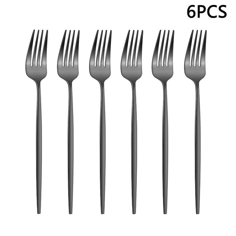 Axyaa Portuguese Cutlery Set with Steak Knife, Fork, Spoon, and Dessert Spoon