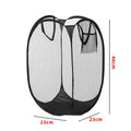 Axyaa Foldable Ventilated Dirty Clothes Basket - Large Capacity Laundry Organizer Storage