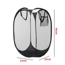 Axyaa Foldable Ventilated Dirty Clothes Basket - Large Capacity Laundry Organizer Storage