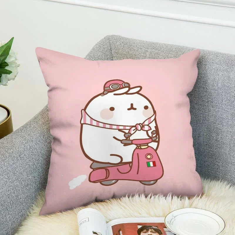 Axyaa Silk Pillowcases for Sofa Decor – Printed Cushion Cover Throw Pillows