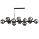 Axyaa Grey Glass LED Pendant Chandeliers for Living Room, Bedroom, and Kitchen