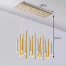 Axyaa Crystal Stair Chandelier - Modern LED Ceiling Light for Living Room
