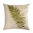 Axyaa Tropical Leaf Flax Pillowcase for Chic Living Room Decor
