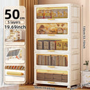 Axyaa Foldable Flip-Top Storage Cabinet: 3-6 Tier Kitchen/Bathroom/Living Room Organizer