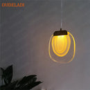 Axya Crystal LED Pendant: Elegant Nordic Lighting for Dining, Bar, Kitchen, and Bedroom