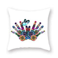 Axyaa Ethnic Elephant Mandala Cushion Cover - Bohemian Style Decorative Pillowcase