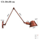 Axyaa Industrial Iron Long Arm LED Wall Sconce - E27 Socket
