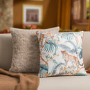 Axyaa Leopard Printed Velvet Cushion Cover 45x45cm Burnt Orange Knot Home Decor