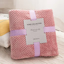 Axyaa Solid Yellow Flannel Throw Blanket 300GSM Soft Warm Plaid Square Bed Thickness