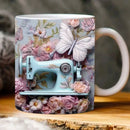 Axyaa Space Design Sewing Machine Ceramic Mug - Creative Gift for Sewing Lovers
