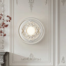 Axyaa High-End Retro Round Bedside Wall Lamp with Milk White Glass Lampshade