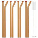 Axyaa Glass Straw Set with Brush - Bar Accessories & Reusable Straws