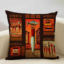 Axyaa African Dancer Linen Cushion Cover in Exotic Style Art Impression
