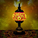 Axyaa Vintage Turkish Mosaic Table Lamp Handcrafted Glass Night Light