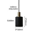 Axyaa Black Stone LED Pendent Lamp for Modern Home and Coffee Shop Décor