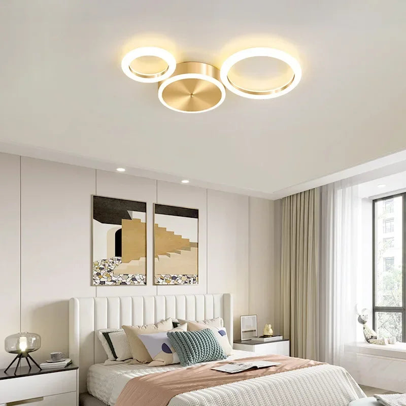 Axya Luxury LED Circle Rings Ceiling Chandelier for Living Dining Bedroom