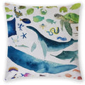 Axyaa Sea Animal Linen Pillow Case 45*45cm Home Decoration