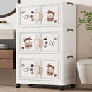 Axyaa Foldable Storage Box, 6 Tier with Wheels, for Home Organization