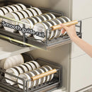 Axyaa Wood Drawer Organizer Dish Drying Rack Spicy Storage Multifunction Set