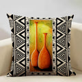 Axyaa Geometric Sofa Cushion Cover 45x45cm Linen Double-sided Print