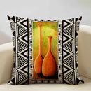 Axyaa Geometric Sofa Cushion Cover 45x45cm Linen Double-sided Print
