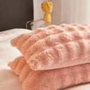 Axyaa Light Luxury Rabbit Plush Pillowcase - Soft Bunny Cushion Cover