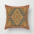 Axyaa Red Plush Moroccan Ethnic Sofa Cushion Cover -  Customizable 40x40 50x50 60x60