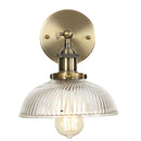 Axyaa Glass Industrial LED Wall Sconce Pull Chain Switch Vintage Bedside Lamp