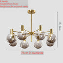 Axyaa Nordic Mocha Pendant Lights: Modern Molecular Design for Luxury Decor