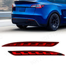 Axyaa Rear Bumper Reflector with Dynamic Turn Signal for Tesla Model Y Model 3
