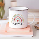Axyaa Rainbow Enamel Mug for Kids - Personalized Drinkware Gift