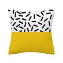 Axyaa Geometry Polyester Cushion Cover 45x45, Decorative Sofa Pillowcase Blue Yellow Black Home Décor