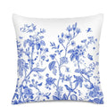 Axyaa Blue Floral & Bird Pattern Pillow Covers for Sofa Bedroom Car