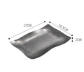 Axyaa Stainless Steel Retro Wave Plate for Dessert, Restaurant, and BBQ