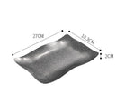 Axyaa Stainless Steel Retro Wave Plate for Dessert, Restaurant, and BBQ