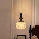Wood Silk Pendant Light by Axyaa: Vintage Chandelier for Dining Room Bedroom