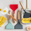Axyaa Silicone Spatula with Wooden Handle for Non Stick Cooking