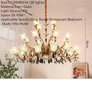 Axyaa Retro Glass Chandelier | Luxury Transparent Pendant Lamp for Home, Hotel, Villa