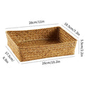 Axyaa Woven Basket Storage Organizer for Sundries, Drawer, Closet, Desktop - Cesta Mimbre