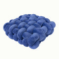 Axyaa Knotted Square Cushion: Nordic Aesthetic Stuffed Pillow for Office Chair Decor and Sleep