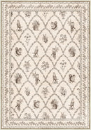 Axyaa Retro Pastoral Style Living Room Carpet Cream Animal Print Rug