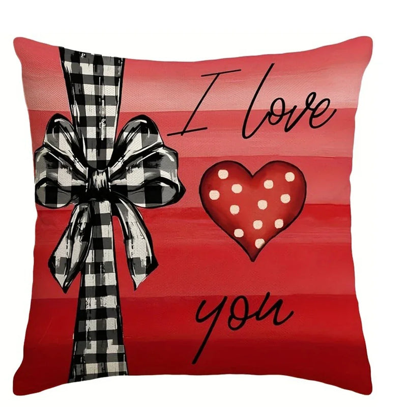 Axyaa Love Bowknot Dwarf Pillowcase - Sweet Romantic Home Decor