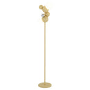 Axyaa Cream Globe Floor Lamp: Retro Bauhaus Style for Vintage Living Room Ambiance