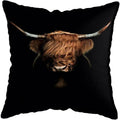 Axyaa Nordic Yak Oxen Highland Cow Cushion Cover for Home Hotel Sofa Bed