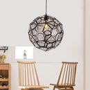 Axyaa Gold Copper Silver Etch Pendant Lights, Art Diamond Ball Hanging Lamps