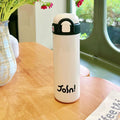 Axyaa Kawaii Stainless Steel Coffee Thermos Cup Insulated Tumbler with Straw & Handle