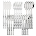 Axyaa Rosewood Handle Cutlery Set Stainless Steel Flatware